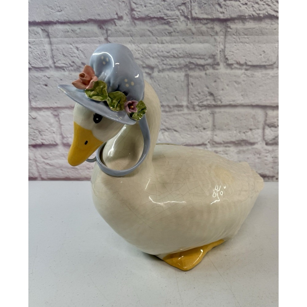 Vintage Ceramic Goose By Beltar Inc Fremont Ca Country Cottage Mother 1980s
